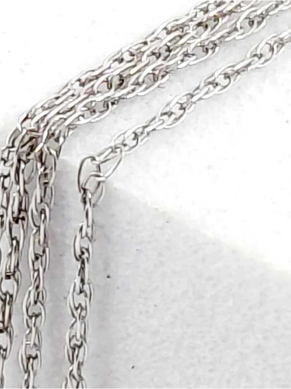 16.5" 14K White Gold Fine Chain Necklace-Delicate Classic Design